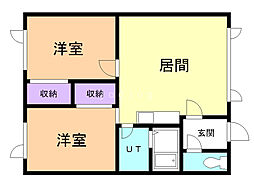 アルプス1号 2LDKの間取図画像