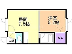 間取図画像 1DK