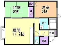 間取図画像 2LDK