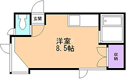 ハイツトマト ワンルームの間取図画像