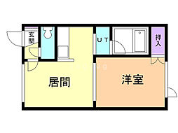 マキシム 1LDKの間取図画像