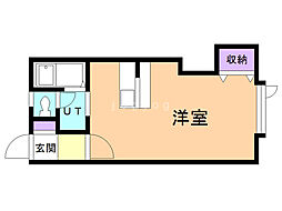 コーポリベラ ワンルームの間取図画像