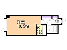 シャルマント芦野 1Kの間取図画像