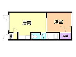 シャルムメゾン 1LDKの間取図画像