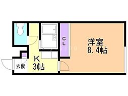 レオパレスウィン2 1Kの間取図画像
