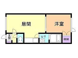 ハイツクリア 1LDKの間取図画像