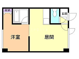 I・JOY3 1DKの間取図画像