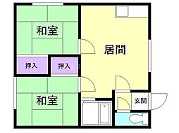ハイツ55 2LDKの間取図画像