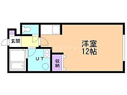 藤勢浪花 1Kの間取図画像