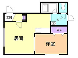 T・ハピネス 1LDKの間取図画像