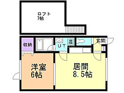 ラパンエフエム 1DKの間取図画像