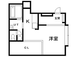 メゾンドソアレ 1Kの間取図画像