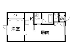 ヒルズラ・フォーレ 1LDKの間取図画像