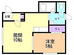 T・ハピネス 1LDKの間取図画像