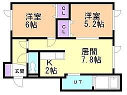間取図画像 2LDK