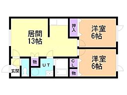間取図画像 2LDK