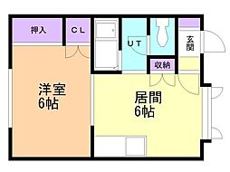 ハイツサンプラザ 1DKの間取図画像