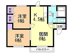 間取図画像 2LDK