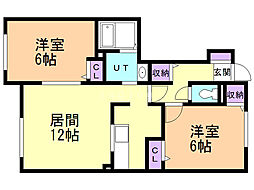 間取図画像 2LDK