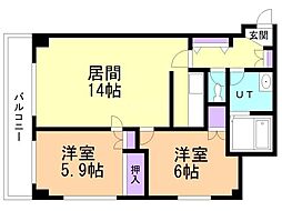 間取図画像 2LDK