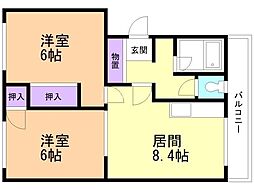 間取図画像 2LDK