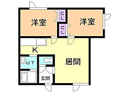 間取図画像 2LDK