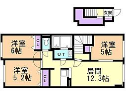 千歳S・K 3LDKの間取図画像