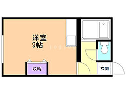 ドミールラン ワンルームの間取図画像