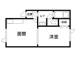 トゥインクル 1DKの間取図画像