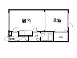 F・BOX2 1LDKの間取図画像
