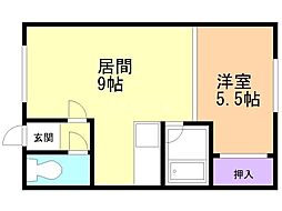 ペンタハウス1 1LDKの間取図画像