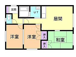 コーポ亜向 3LDKの間取図画像