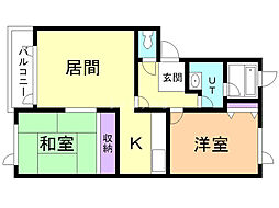 メゾン・ド・マーレ 2LDKの間取図画像