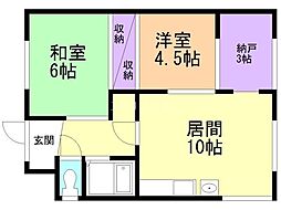 スガイマンション 2LDKの間取図画像