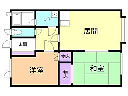 コーポあずま 2DKの間取図画像