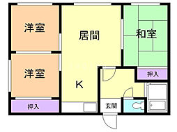 佐藤ハイツ 3LDKの間取図画像