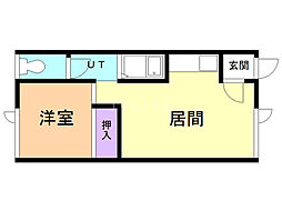 パークサイド 1DKの間取図画像