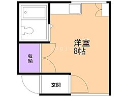 ホワイトレジデンス ワンルームの間取図画像