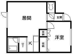 コンフォート・ホシガウラNo.1 1LDKの間取図画像