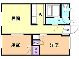 ファインいずみ 2LDKの間取図画像