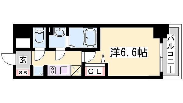 プレサンスTHE神戸 204｜兵庫県神戸市兵庫区西出町２丁目(賃貸マンション1K・2階・22.80㎡)の写真 その2