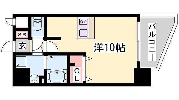 プレサンスTHE神戸 701｜兵庫県神戸市兵庫区西出町２丁目(賃貸マンション1K・7階・26.60㎡)の写真 その2