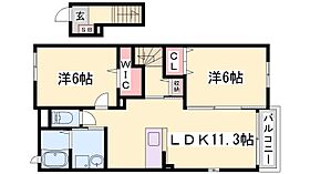 ヒルトップコテージ 202 ｜ 兵庫県神戸市北区有野町有野（賃貸アパート2LDK・2階・58.21㎡） その1