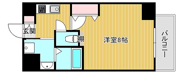 セオリー難波パレ ｜大阪府大阪市浪速区桜川4丁目(賃貸マンション1K・2階・26.18㎡)の写真 その2