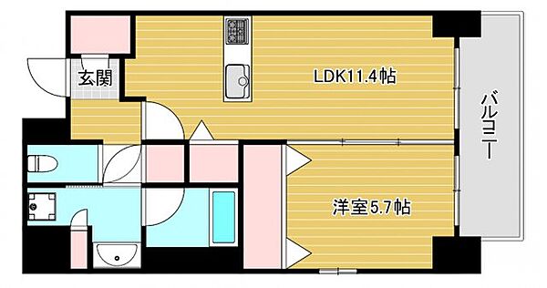 レフィシアコート江戸堀 ｜大阪府大阪市西区江戸堀1丁目(賃貸マンション1LDK・10階・46.87㎡)の写真 その2