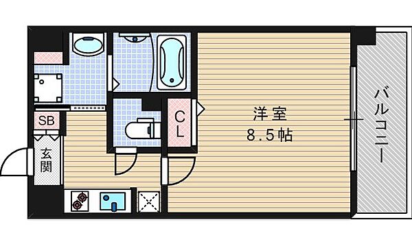 プロシード本町西セレーノ ｜大阪府大阪市西区靱本町3丁目(賃貸マンション1K・11階・25.84㎡)の写真 その2