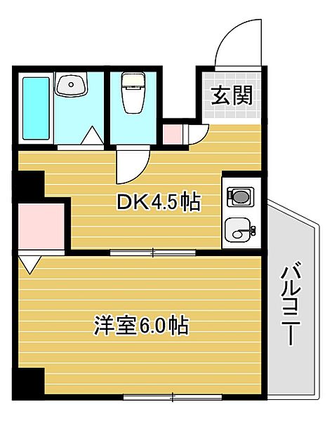 パークビレッジ ｜大阪府大阪市浪速区下寺3丁目(賃貸マンション1DK・3階・22.96㎡)の写真 その2