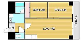 難波リーガルハウス 303 ｜ 大阪府大阪市浪速区難波中3丁目7-8（賃貸マンション2LDK・5階・50.76㎡） その2