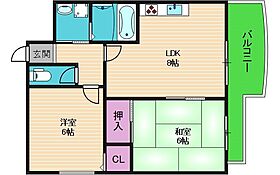 第三西原ハイツ  ｜ 大阪府大阪市中央区上本町西5丁目2-55（賃貸マンション2LDK・6階・44.00㎡） その2