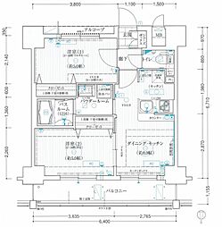 エステムコート難波サウスプレイスIIIラ・パーク 1SDKの間取り